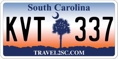 SC license plate KVT337