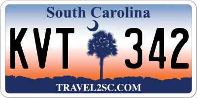 SC license plate KVT342
