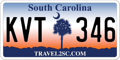SC license plate KVT346