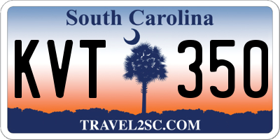 SC license plate KVT350