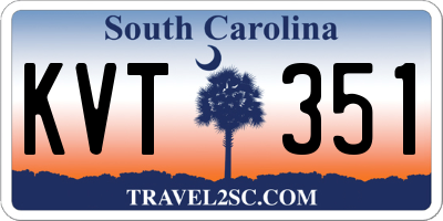 SC license plate KVT351