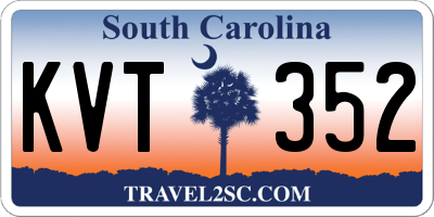 SC license plate KVT352