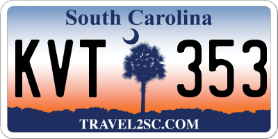 SC license plate KVT353