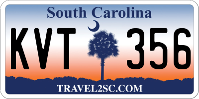 SC license plate KVT356