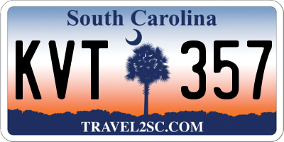 SC license plate KVT357