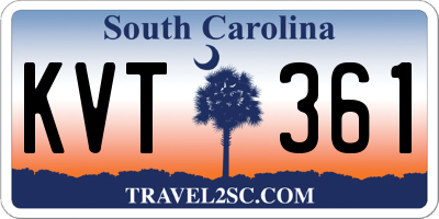 SC license plate KVT361