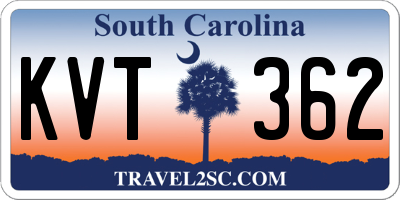 SC license plate KVT362
