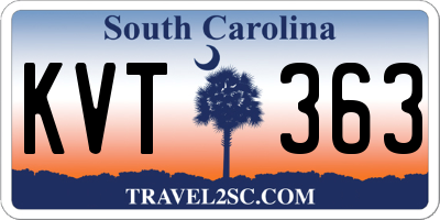 SC license plate KVT363