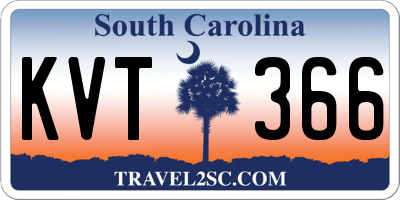 SC license plate KVT366