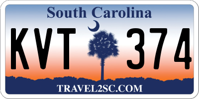 SC license plate KVT374