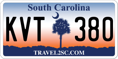 SC license plate KVT380
