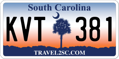 SC license plate KVT381