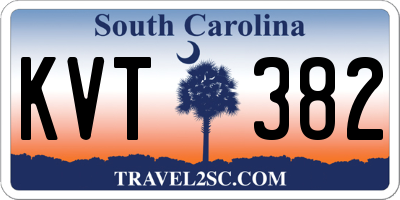 SC license plate KVT382