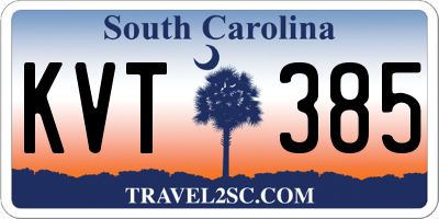 SC license plate KVT385