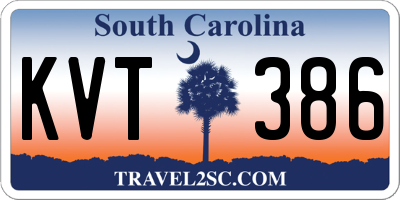 SC license plate KVT386