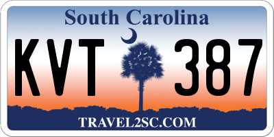 SC license plate KVT387