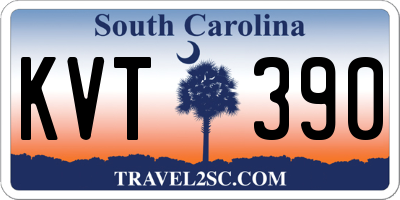 SC license plate KVT390