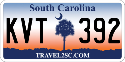 SC license plate KVT392