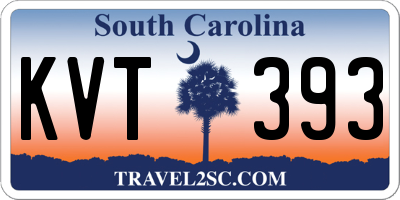SC license plate KVT393