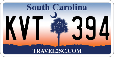 SC license plate KVT394
