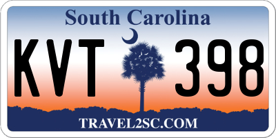 SC license plate KVT398