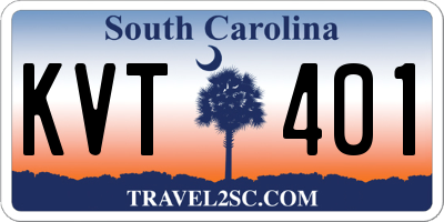 SC license plate KVT401
