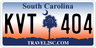 SC license plate KVT404