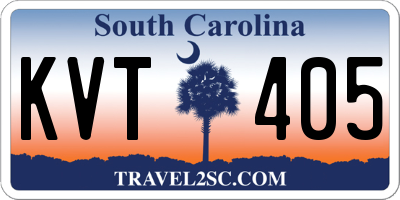 SC license plate KVT405