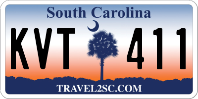 SC license plate KVT411