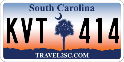 SC license plate KVT414
