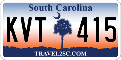 SC license plate KVT415
