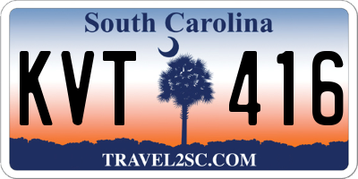 SC license plate KVT416