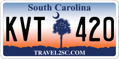 SC license plate KVT420