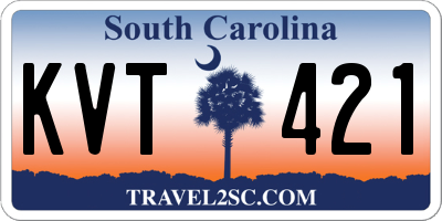 SC license plate KVT421