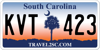 SC license plate KVT423