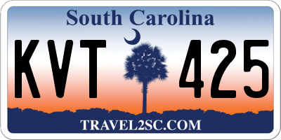 SC license plate KVT425