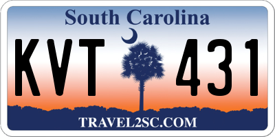 SC license plate KVT431
