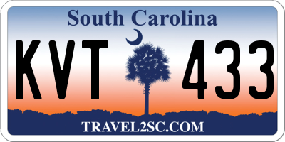 SC license plate KVT433