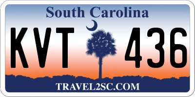 SC license plate KVT436