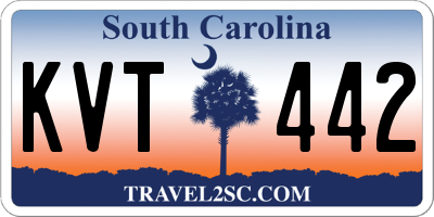 SC license plate KVT442