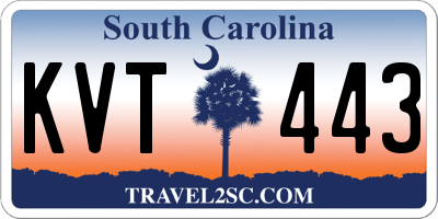SC license plate KVT443