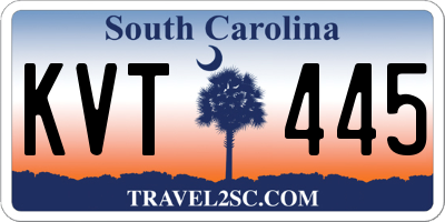 SC license plate KVT445