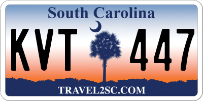 SC license plate KVT447