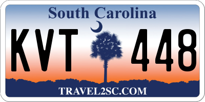 SC license plate KVT448