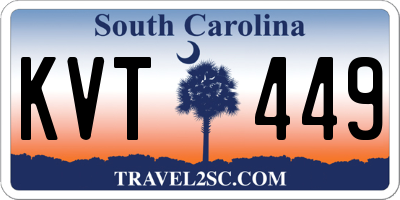 SC license plate KVT449