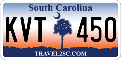 SC license plate KVT450