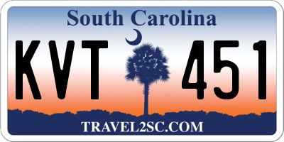 SC license plate KVT451
