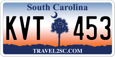 SC license plate KVT453