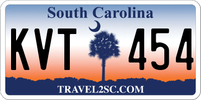 SC license plate KVT454