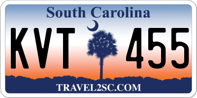 SC license plate KVT455